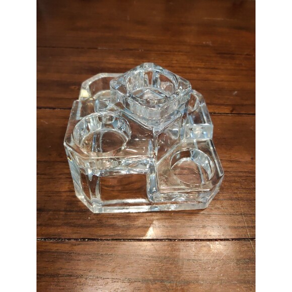 Vintage Germany Partylite CRYSTAL Castle 5 Tier Tea Light Votive Candle Holder - Picture 4 of 7